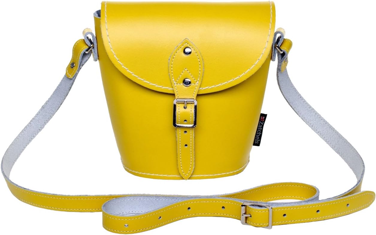 Zatchels Womens/Ladies Handcrafted Pastel Leather Barrel Bag (British Made)