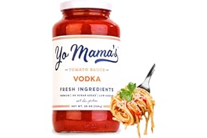YO MAMA’S FOODS Yo Mama's Foods Keto Vodka Pasta Sauce - Pack of (1) - No Sugar Added, Low Carb, Low Sodium, Gluten Free, Paleo Friendly, and Made with Whole, Non-GMO Tomatoes
