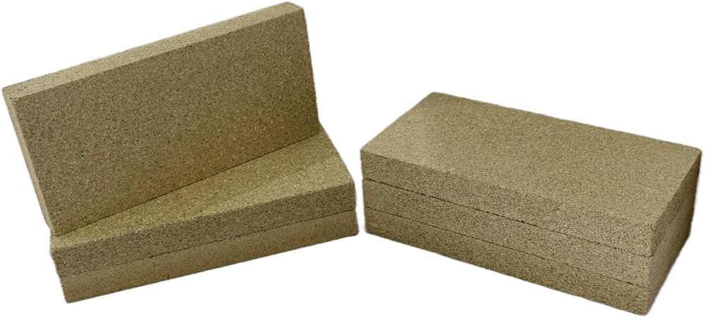 The Stove Wizard Fire Bricks Set of 6 1100C High Density Insulation