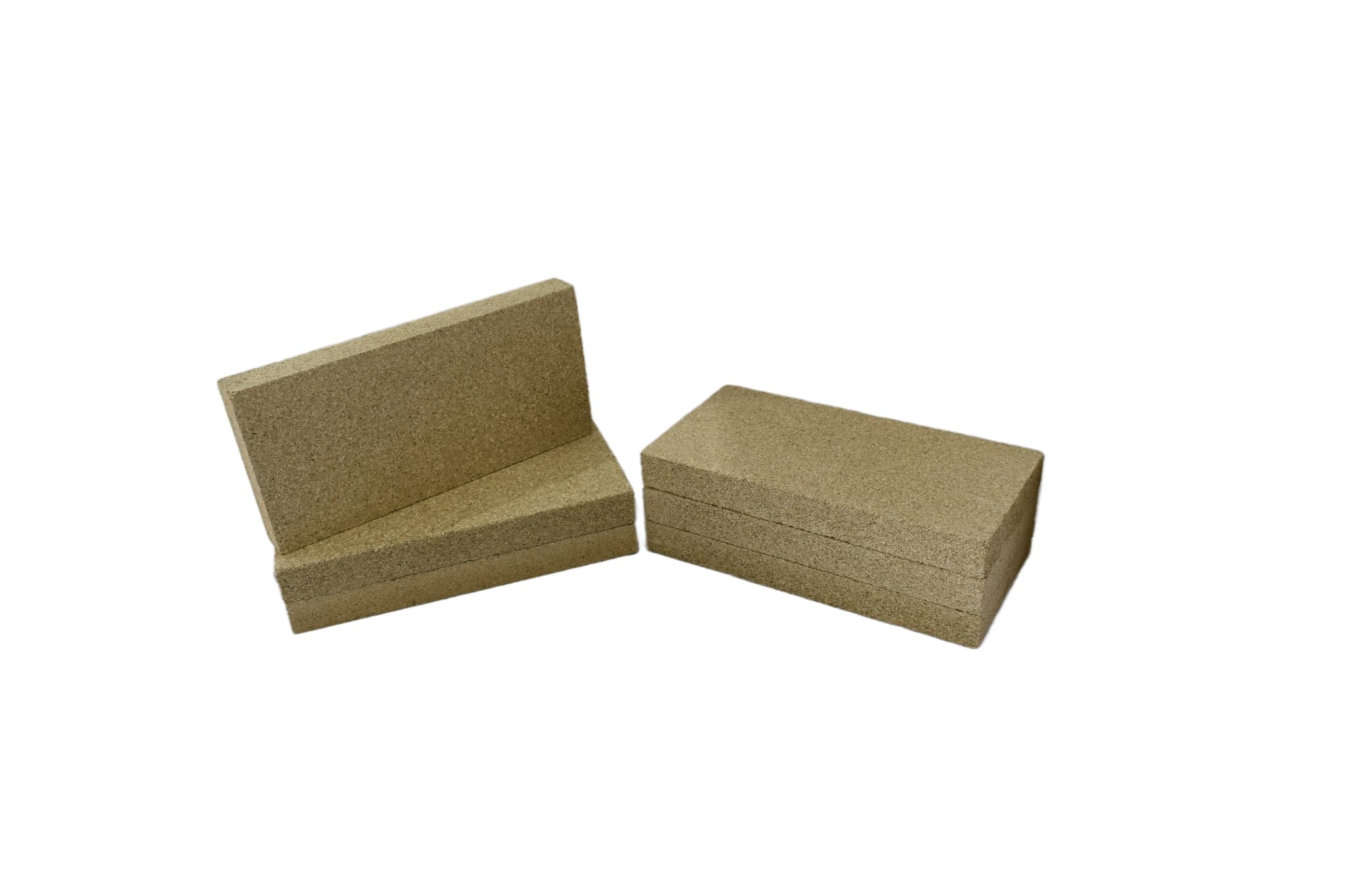 The Stove Wizard Set of 6 Fire Bricks Up to 1100 degrees Celsius Premium Material High Density Low Thermal Conductivity Replacement Box For Stoves & Fireplaces 6 Standard Firebricks