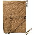 Mil-Tec Ripstop Poncho Liner - Lightweight Portable Durable Polyester Versatile Poncho Liner - Can be Used as Comforter, Blanket, Ground Mat, Sleeping Bag - Carry Bag Included - Coyote