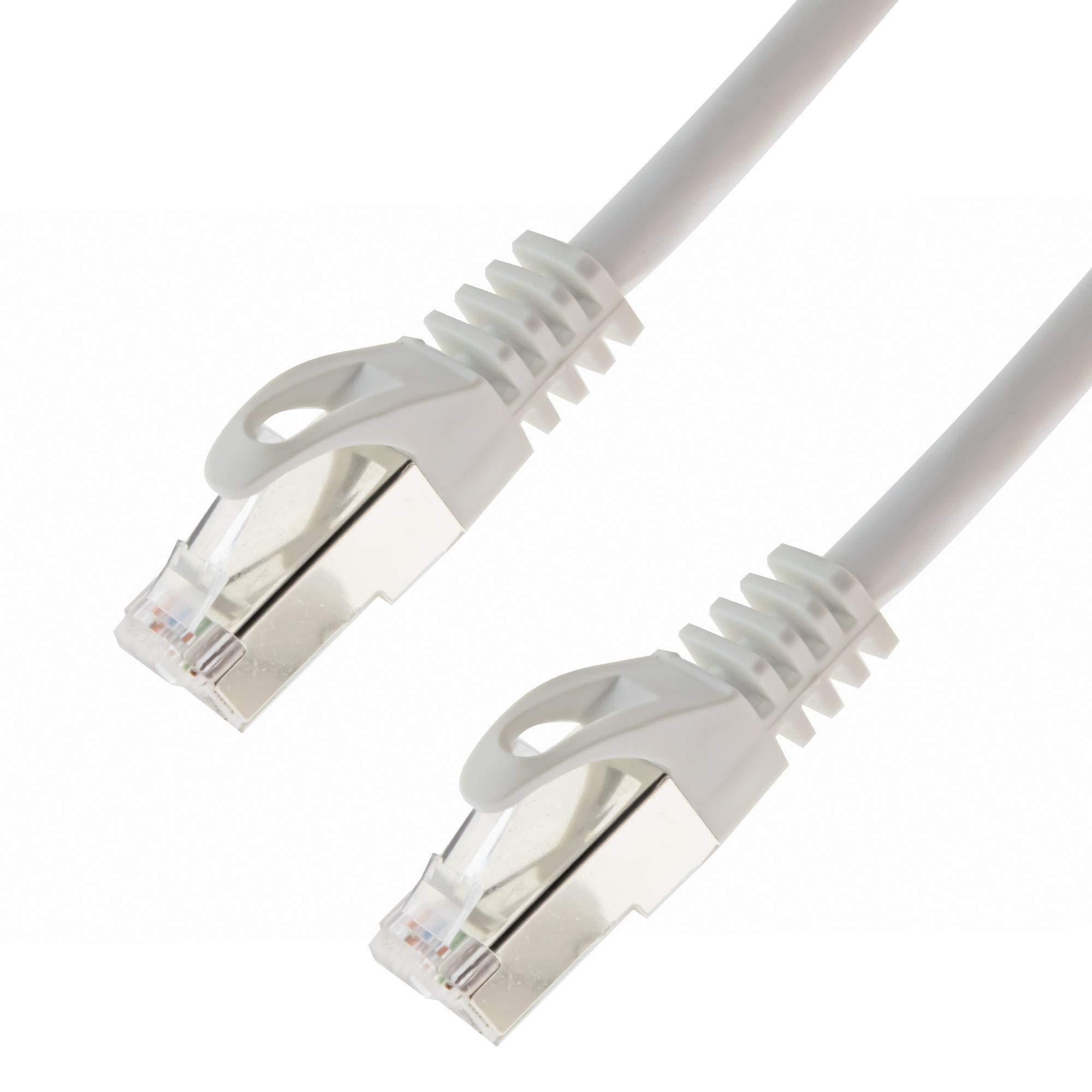 Network Cable S/FTP PIMF Cat. 7 15 m White Patch Cable Gigabit Ethernet LAN DSL CAT7 Cable — image 1