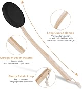 URAQT Back Cream Applicator 7 Pack Long Wooden Handle with Pads Bath Brush view 2