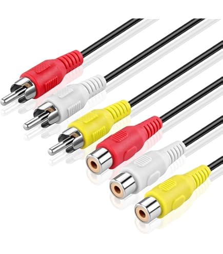 3 RCA Maschio Spina A 6 RCA Femmina Jack Composito Video Splitter Adattatore Cavi Di Uscita Cavo Placcato Oro 30 Cm Per AV DVD TV