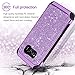 BENTOBEN Galaxy S8 Plus Case Glitter, Bling Luxury Sparkly Hybrid Hard PC Laminated with Shiny Faux Leather Chrome Shockproof Bumper Protective Phone Case for Samsung Galaxy S8 Plus(6.2 inch), Purple