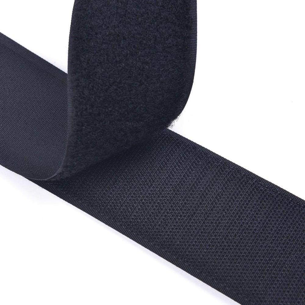 Black Sew On Hook and Loop Tape Set including Non-Adhesive Back Nylon Fabric Fastener 3cm-1m, 30MMX1M - Image 4