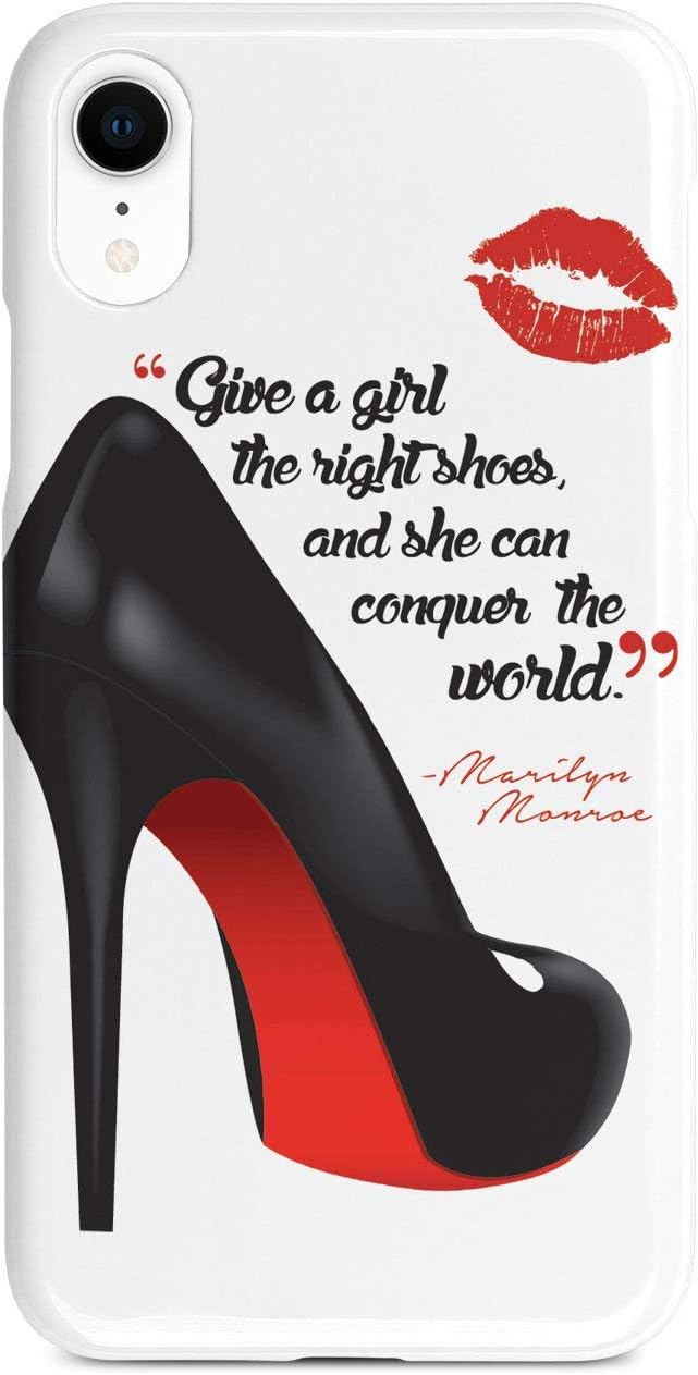 Inspired Cases - 3D Textured iPhone XR Case - Rubber Bumper Cover - Protective Phone Case for Apple iPhone XR - Marilyn Monroe Shoes Diva