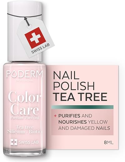 PODERM Nail Polish Nude Blush Tea Tree 8ML Podiatrist Enriched