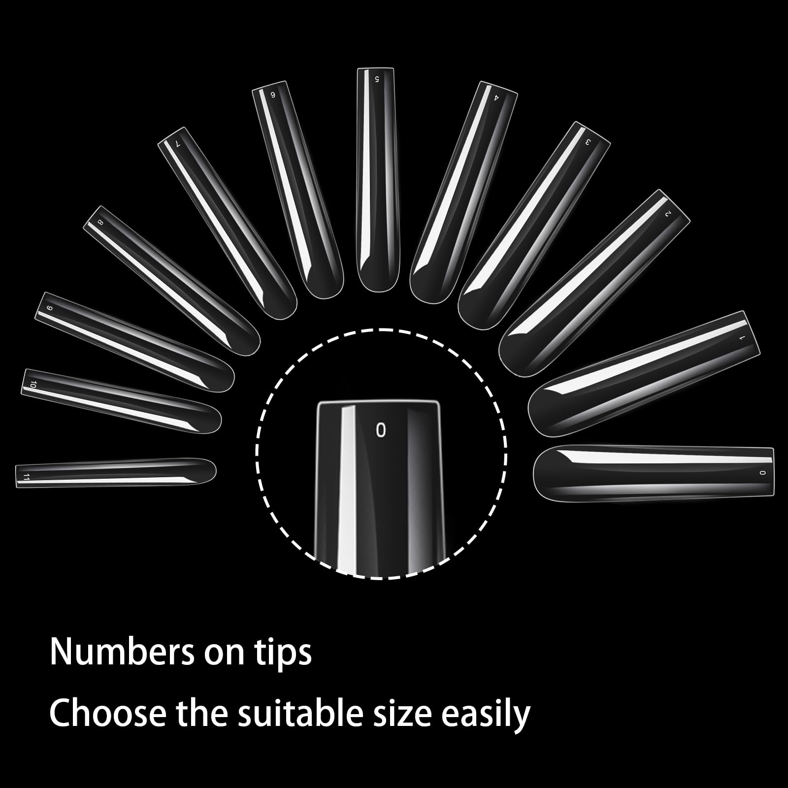 Cycullinyt 240Pcs Square Soft Gel Nail Tips, Long Square Nails, 12 Sizes Full Cover Acrylic False Nail Tip for Beginner and Professional Home Salon Diy - Image 7