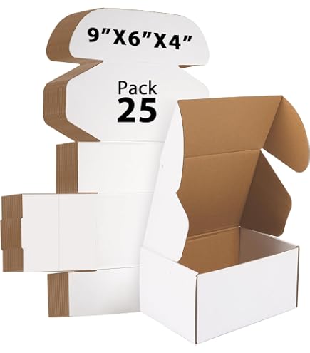 50 10 x 7 x 4 White Corrugated Mailers Die Cut Tuck Flap Boxes Free