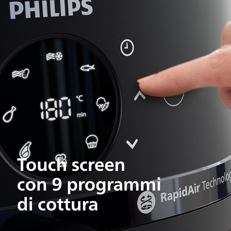 Airfryer 2000 - Friggitrice ad aria 6.2L, Finestrella, 13 modalità