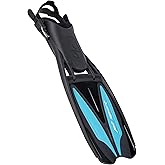 SCUBAPRO Jet Sport Scuba Diving Fin for Snorkeling and Swimming, Adjustable Open Heel, Turquoise, S
