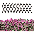 Expandable Garden Trellis, Wooden Lattice Wall Fence Trellis for Climbing Plants Outdoor, Ivy Vine Rose Clematis for Garden Patio Room Decor (1)