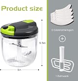 Sinnsally Manual Food Chopper Pull String 900ML Stainless Blade view 5