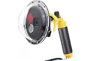 SOONSUN Dome Port for GoPro Hero 8 Black, 147 Feet Underwater Dome Lens Waterproof Housing Case Built-in Red Filter, 10x Close-up Macro Filter and Standard Mode for Underwater Photography