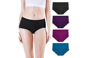 wirarpa Women's Cotton Stretch Underwear Ladies Mid Rise Briefs Panties Multipack