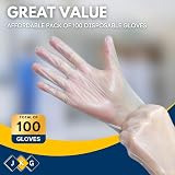 JKG 100 Disposable Food Prep Gloves XL Medium Large Latex Free Polyethylene view 2