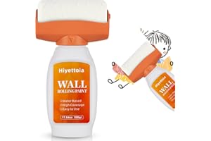 White Paint for Wall, Water-Based Paint | 500g Wall Paint Repair for Graffiti, Yellowing & Scratches | Portable Paint Roller 