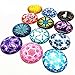 IGOGO 12 PCS Glass Dome Cabochons Half Round Flatback Beautiful Flower