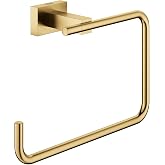 Grohe Essentials Cube 8-Inch Towel Ring, Brushed Cool Sunrise