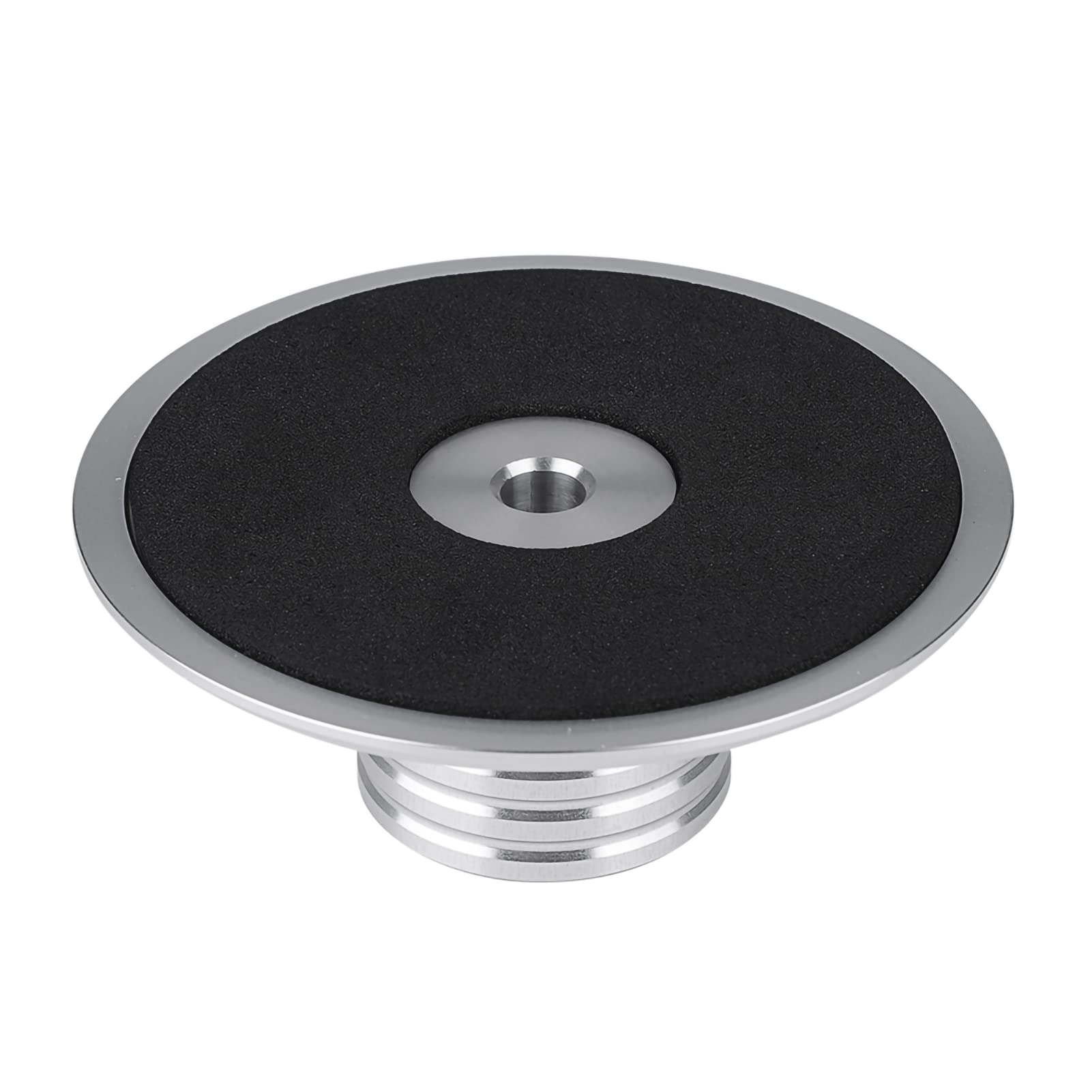 Record Weight Stabilizer, LP Turntables Metal Disc Stabilizer Record Weight with Protective Base Pad for LP Record Player (Silver)