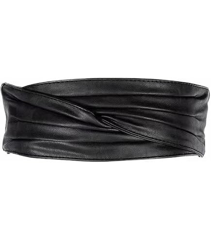 Leather Obi belt for Women Wide Sash Waistband 3 inches  display picture 2