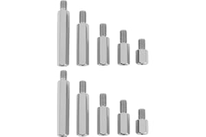Micro Traders 10Pcs Single Head Stud Male-Female Hex Standoff Screws M6 10mm 15mm 20mm 30mm 40mm Stainless Steel PCB Standoff