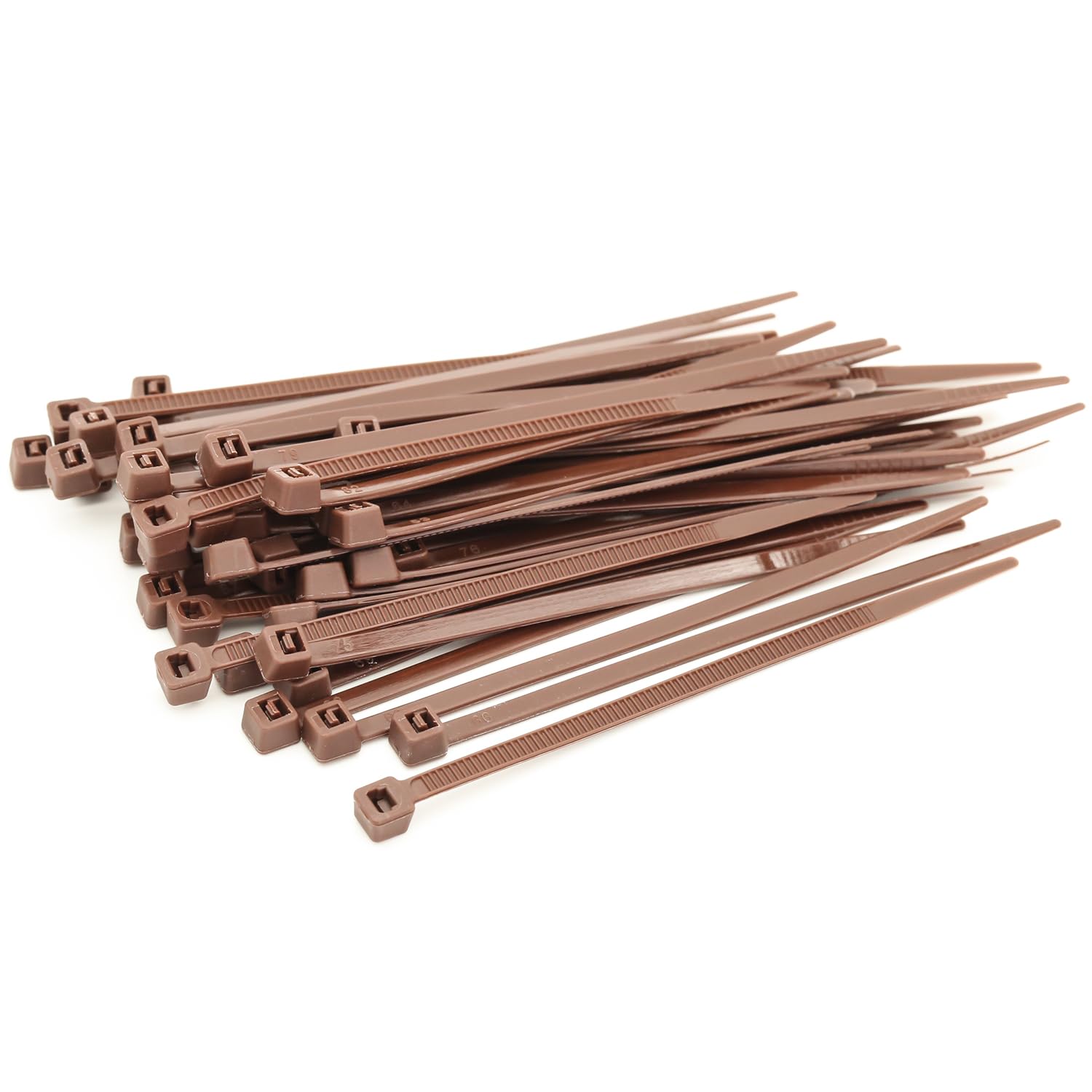 MgcTolBox Brown Cable Ties 4", Small Zip Ties, Self Locking Nylon Cable Ties, Plastic Tie Wraps Perfect for Garden, Home, Office | 100 x 3.6 mm | Brown | 200 Pack — image 1