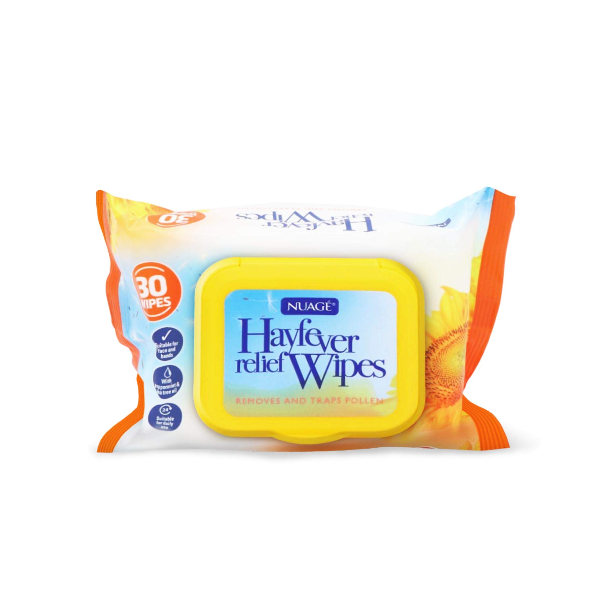 Nuage Hayfever Relief Wipes - Allergy Relief, Natural Remedy for Hay Fever, 30 Wipes (6 Packs)