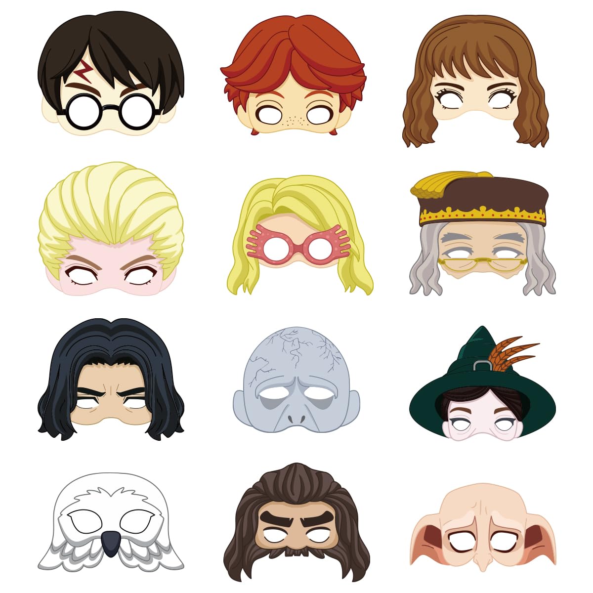 Deluisho Harry Party Masks, Potter Masks, Harry Party Supplies Cute Mario Mask for Boys and Girls Party Masquerade for Children