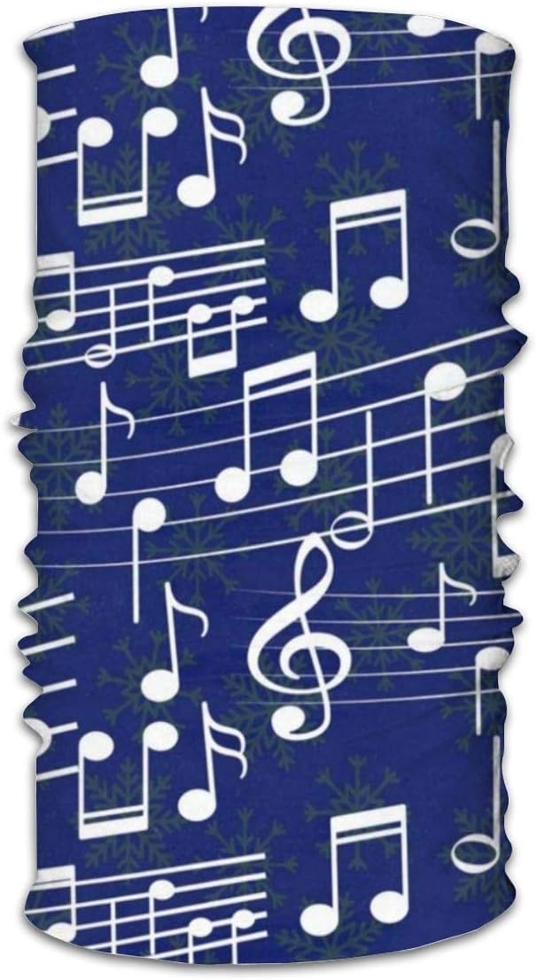 Music Notes Face Mask Bandanas, Multi-Functional Full-Coverage Tube Masks, Neck Gaiter, Half Balaclava, Magic Scarf, for Women Men Unisex