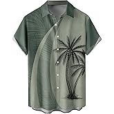 WRITKC Hawaiian Shirts for Men Loose Short Sleeve Mens Beach Shirts Resort Casual Shirts