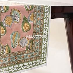 Ridhi Hand Block Print Tablecloth 100% Cotton
