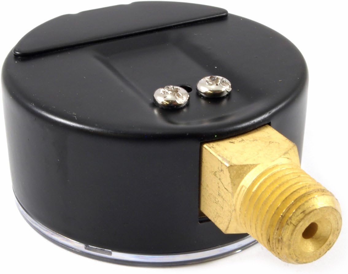 Forney 75554 Pressure Gauge with Bottom Mount, Air Line, 21/4Inch Face, 1/4Inch NPT, 0160