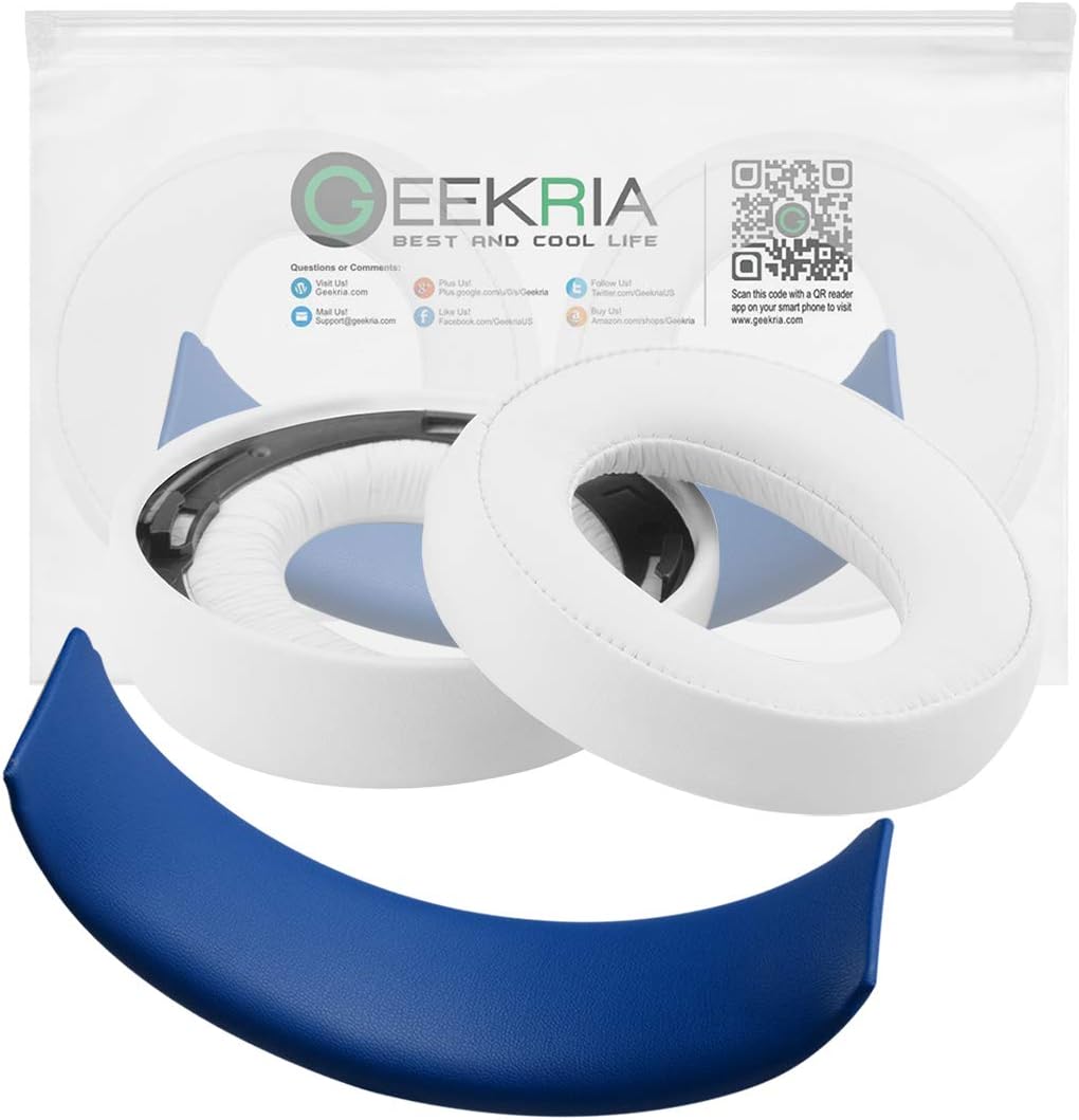 Geekria Earpad and Headband Soft Set Compatible with Sony PlayStation Gold Wireless/ PS4/ PS3/ PSV Headphones
