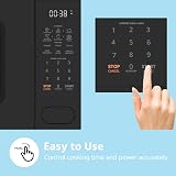 COMFEE' 700W 20L Microwave Oven with 6 Presets 11 Power Levels Black view 7