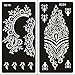 Xmasir Pack of 10 Airbrush Henna Tattoo Stencil for Women Hand Finger Face Body Painting Kids Glitter Tattoo Templates 18 X 8.5cm (2)