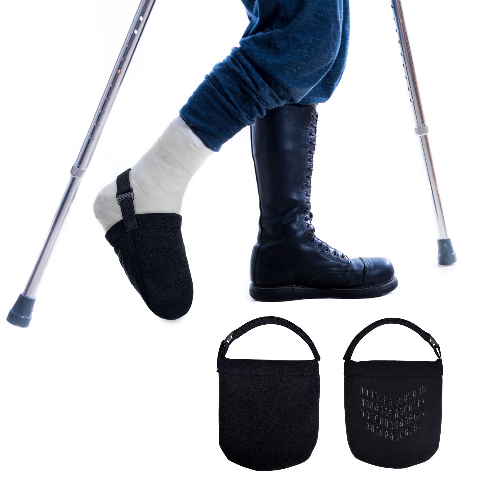 Photo 1 of APDTEK 2 PCS Protective Cast Socks Toe Covers for Foot, Soft Warm Cast Socks Over Cast for Men Women Adults, Adjustable Non-slip Cast Toe Covers Fit for Most Casted Foot