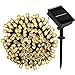 LOENDE Solar String Lights Outdoor String Lights 72ft 8 Modes Warm White 200 LED Solar Fairy Lights for Patio Lawn Christmas Tree Garden Holiday Party Decorations, Waterproof