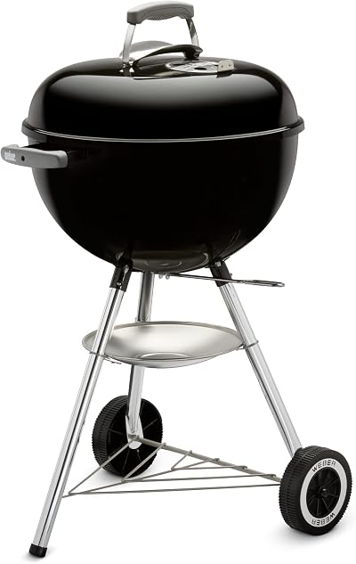 Weber Classic Kettle Charcoal BBQ 47 cm with One-Touch Cleaning Wheels