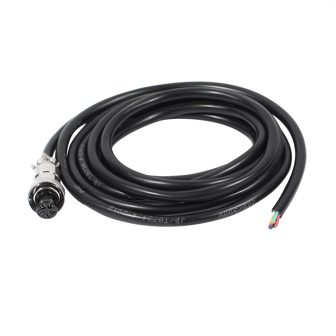 Sourcingmap GX12 2M Joint Type 5 Pin Female Aviation Socket Connector Electrical Cable