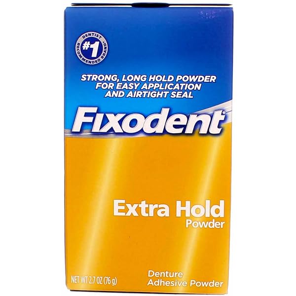 FIXODENT EXTRA HOLD DENTURE ADHESIVE POWDER, 2.7 OZ