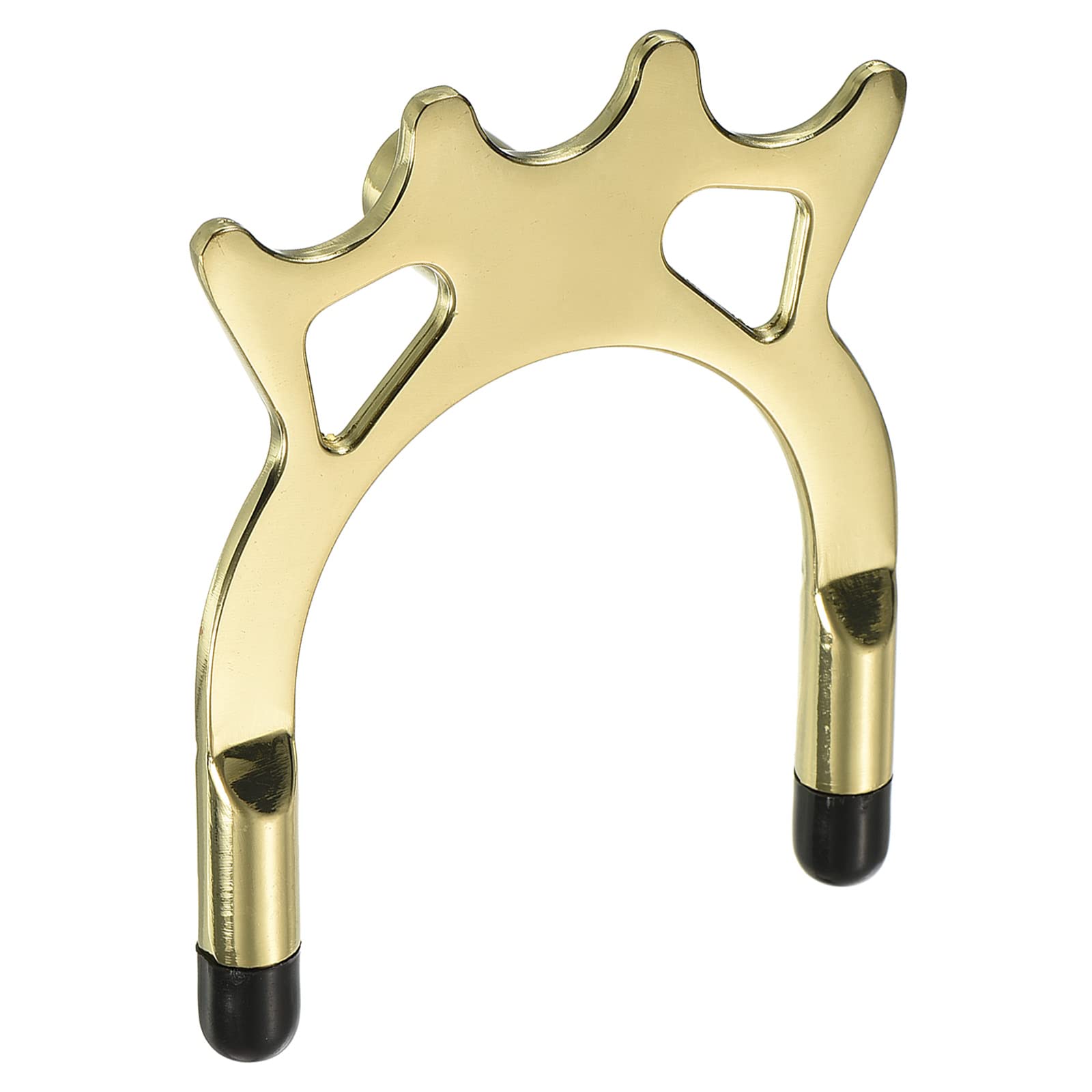 PATIKIL Billiard Bridge Head, High Fork Pool Cue Stick Bridge Screw-On Metal Billiard Accessories with Rubber Sleeves for Pool Table, Gold Tone