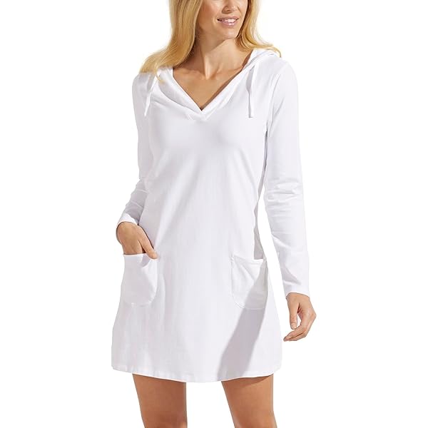 Coolibar UPF 50+ Women's Shoreside Swim Cover-Up Dress - Sun Protective at  Amazon Women's Clothing store