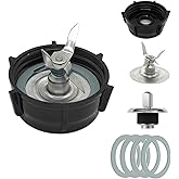 for Oster Blender Replacement Parts Kit - Ice Crusher Blade with Jar Base Cap, Coupling Stud Slinger Pin &amp; 4 Rubber O Ring Sealing Gaskets