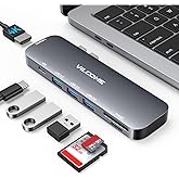 Vilcome USB C Adapter for MacBook Pro/Air M1 M2 M3 2023 2022 2021 2020 2019, 7-in-2 USB-C Hub MacBook Pro Accessories with Thunderbolt 3 PD Port, 4K@60Hz HDMI, 3 USB 3.0 Ports, TF/SD Card Reader