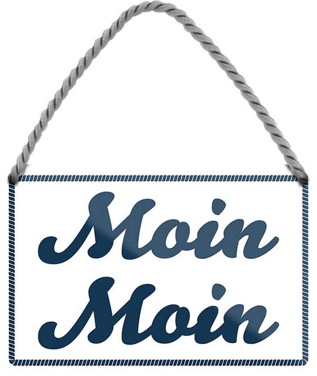 N / A Moin Moin - Flat German 18 x 12 cm Saying Tin Sign HS470