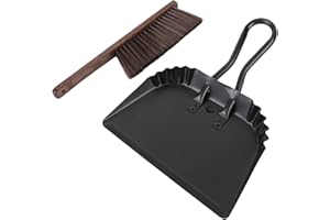 ANKROYU Small Dust Pan and Brush Set Hand Broom Dustpan Lightweight Stainless Steel Durable Portable Quick Cleaning Tool for 