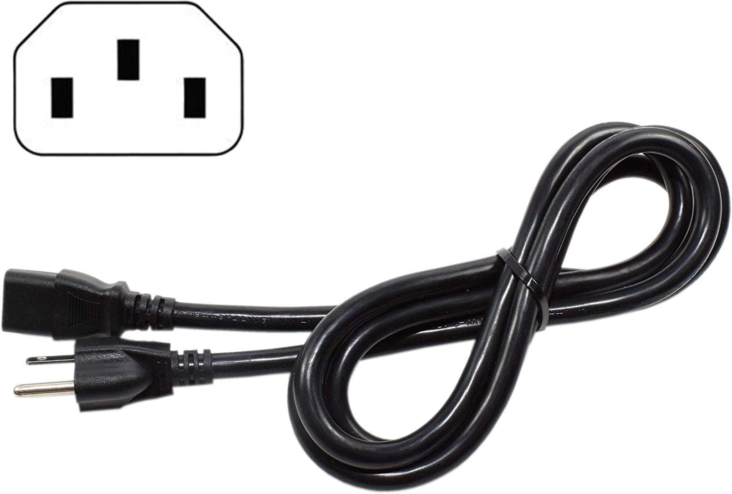 HQRP 6ft 14AWG HeavyDuty AC Power Cord Compatible with