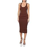 Forever 21 Womens Racerback Ruched Midi Dress